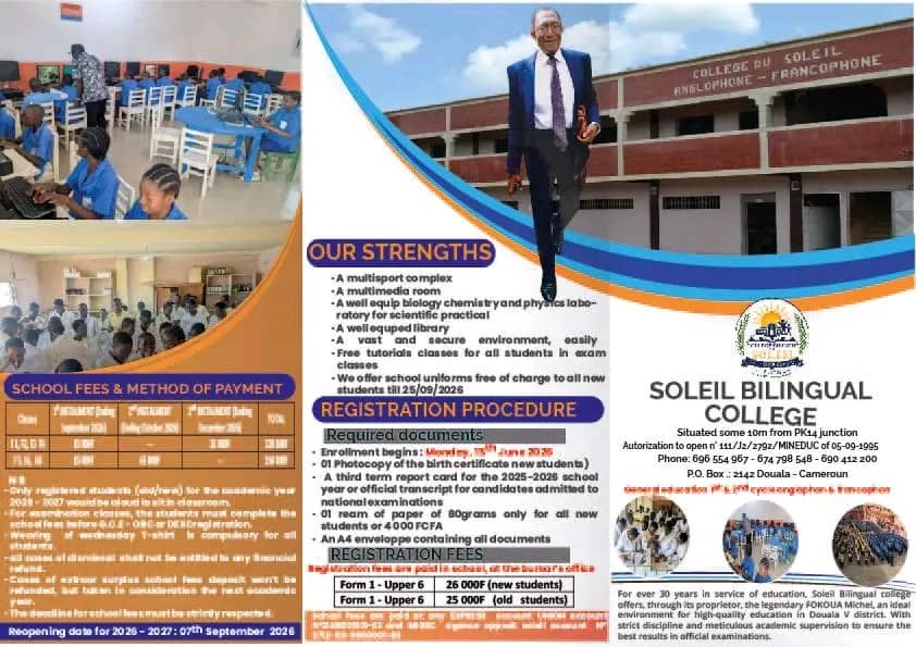 Informations d’admission et installations du collège